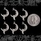Antiqued Silver Plated Brass Woman Sleeping on the Moon Charms - Set of Six - S-C144